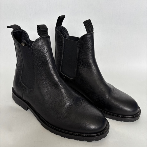 SHOE THE BEAR womens black leather casual winter York Chelsea Boots size 38 - Picture 1 of 11